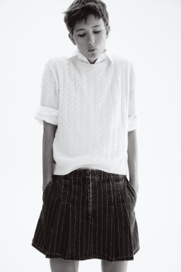 Falda pantal?n tableada en denim - H&m фото 3