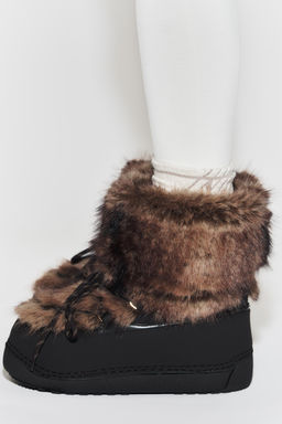 COMBINED FAUX FUR ANKLE BOOTS SKI COLLECTION - Zara фото 3