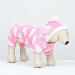 Комбинезон Любовь с капюшоном, размер M (ДС 30 см, ОГ 40 см, ОШ 30 см), розовый - Simaland фото 3