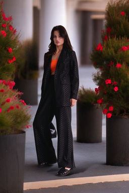 9850 Костюм брючный чёрный - Martichelli фото 14