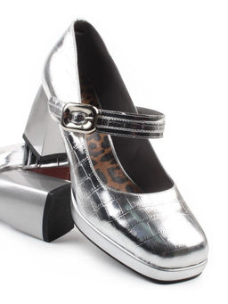 06-A126A-749C GREY/SILVER Туфли женские (натуральная кожа)