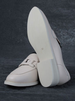 03-DJ32-1 BEIGE Лоферы женские (натуральная кожа) - Фабричный китай фото 14