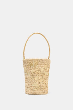 BRAIDED BASKET BAG WITH DESIGN - Zara фото 6