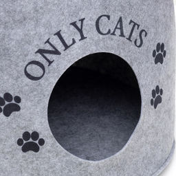 Домик для животных из войлока «Ушастик ONLY CATS», 46×46×43 см