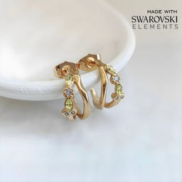 Серьги с кристаллами Swarovski