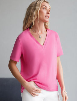 D49.096 Футболка женская розовая фуксия