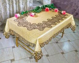 Скатерть арт. 226070/120/5, прямоугольная, размеры 120 см х 160 см, цвет песочно-кофейный