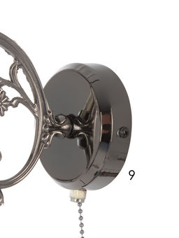 Бра ЭкономСвет 4671/1wAN, 1×40 Вт, E27, 30×10×18 см, чёрный хром