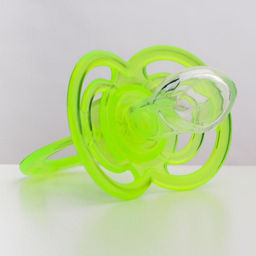 Соска - пустышка силиконовая ортодонтическая Крошка Я «Бантик», от 6 мес., с колпачком, зеленый