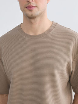 Bisiklet Yaka ?izgili Erkek Ti??rt