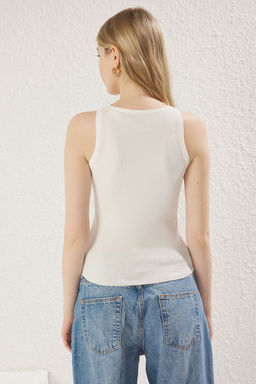 Ekru Bisiklet Yaka Basic Bluz TWOSS25BZ00181 - Trendyolmilla фото 6