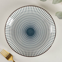 Тарелка керамическая обеденная Иллюзия, d=21 см, цвет белый и серый - Simaland фото 2