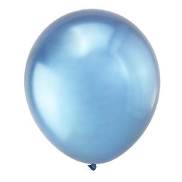 Шар латексный 12" «Зеркальные шары», хром, набор 5 шт., цвет синий