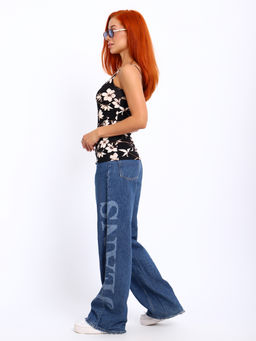 Топ женский НИКА (набивка цветок чёрный №1/18) - Ивановская трикотажная компания фото 4