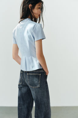 TOP RAYAS PEPLUM / Azules - Zara фото 2