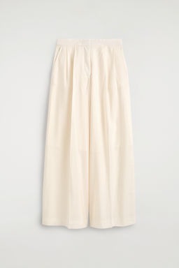PANTAL?N WIDE LEG DE MODAL PINZAS