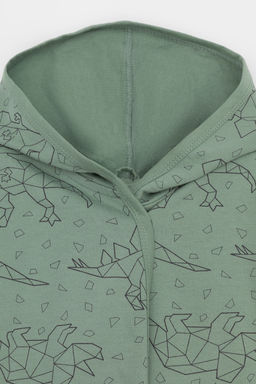 Crockid _ К 5763-1/весенний зеленый,динозавры халат дет фото 2