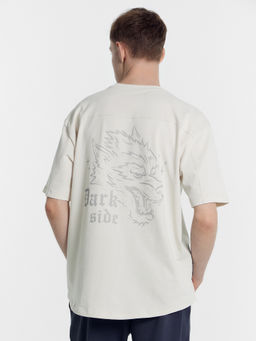 Футболка мужская бежевая с печатью белый песок +печать 111882 - Mark formelle фото 4