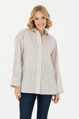 U. S. Polo Assn Женская рубашка с длинным рукавом Stone - U.s. polo assn фото 3