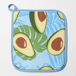 Набор кухонный Авокадо 224 (варежка+прихватка), синий, хл, рогожка - Domovita фото 4