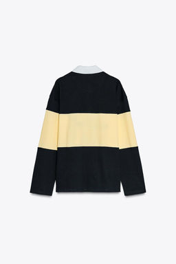 OVERSIZED POLO SHIRT WITH SLOGAN - Zara фото 2