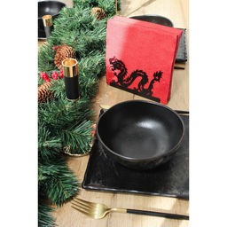 Цена за 2 шт. Салфетница Magistro «Дракон», 14×4×9 см, чёрная