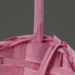 Корзина плетёная для хранения Jute, бамбук, розовая, набор 3 шт.