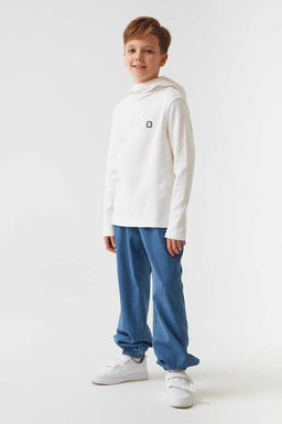 45110 Лонгслив для мальчиков T677.02 молочный - Смена фото 8