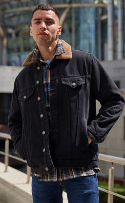 Куртка джинс утепл F021-1370-01W black - Fine joyce фото 3