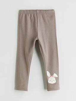 Beli Lastikli Bask?l? K?z Bebek Tayt 2li