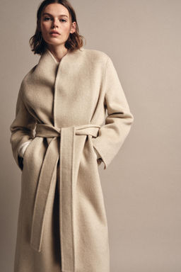ZW COLLECTION LIMITED EDITION MINIMAL WOOL BLEND COAT - Zara фото 9