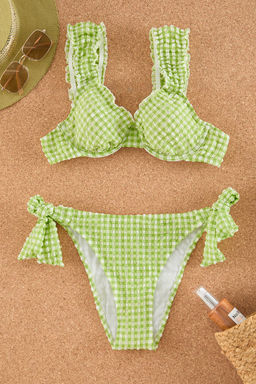 TRENDYOLMILLA Potikare Desenli Bralette Dokulu Regular Pretty Bikini Tak?m? TBESS25BT00035 фото 6