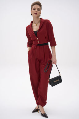 Короткий пиджак Джуди (бордовый) - Эльза фото 13