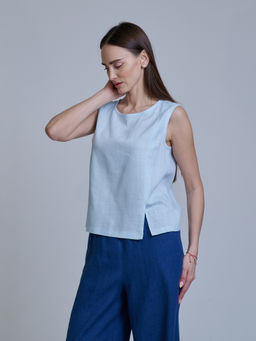 ЛЕН с ХЛОПКОМ топ