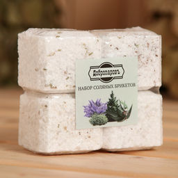 Соляной брикет набор 4 шт. "Можжевельник, эвкалипт, пихта, лаванда"