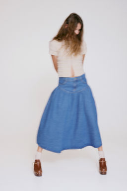 Falda denim fruncida - H&m фото 3