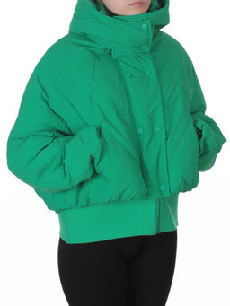 H24-033 GREEN Куртка пуховая зимняя женская (пух)