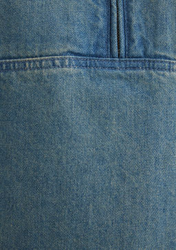 Yar? Fermuarl? Denim Sweatshirt - Mavi фото 7