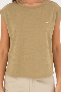 U. S. Polo Assn / Женская футболка цвета хаки - U.s. polo assn фото 6