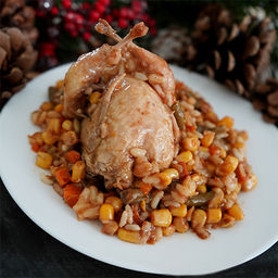 Перепел фаршированный курагой с овощным гарниром ВитаМир 400г  фото 3