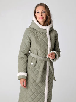 23416 Пальто оливковый