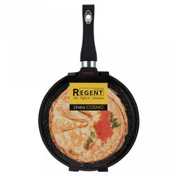 Сковорода блинная с антипригарным покрытием Cosmo д24см, h7см, s3,8мм, дно s4,5мм, литой алюминий, эргономичная ручка с покрытием soft- touch, Regent (Китай) - Домашняя мода фото 5