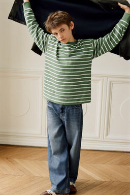 STRIPED HEAVY WEIGHT T-SHIRT - Zara фото 6