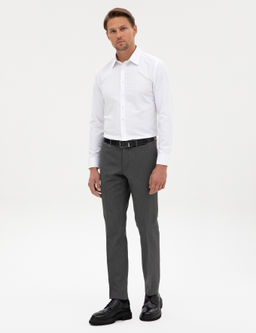 Beyaz Slim Fit Uzun Kollu G_mlek