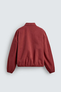 CAZADORA REGULAR FIT ALGOD?N LAVADO / Rojo - Zara фото 8