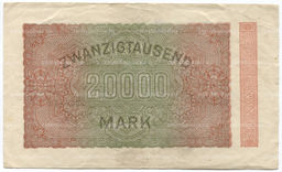 Банкнота 20000 марок 1923 года Германия