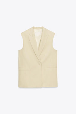 ZW COLLECTION OVERSIZE DOUBLE-BREASTED WAISTCOAT - Zara фото 6