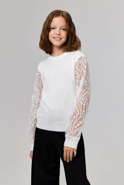 Джемпер детский для девочек Rebeca молочный