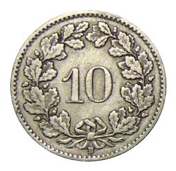10 раппенов 1913 года Швейцария