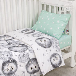 Ежата Детский/Пододеяльник: 1 шт. - 147*112; Простыня: 1 шт. - 150*110; Наволочка: 1 шт. - 40*60; Поплин ясельный - Артпостелька фото 3